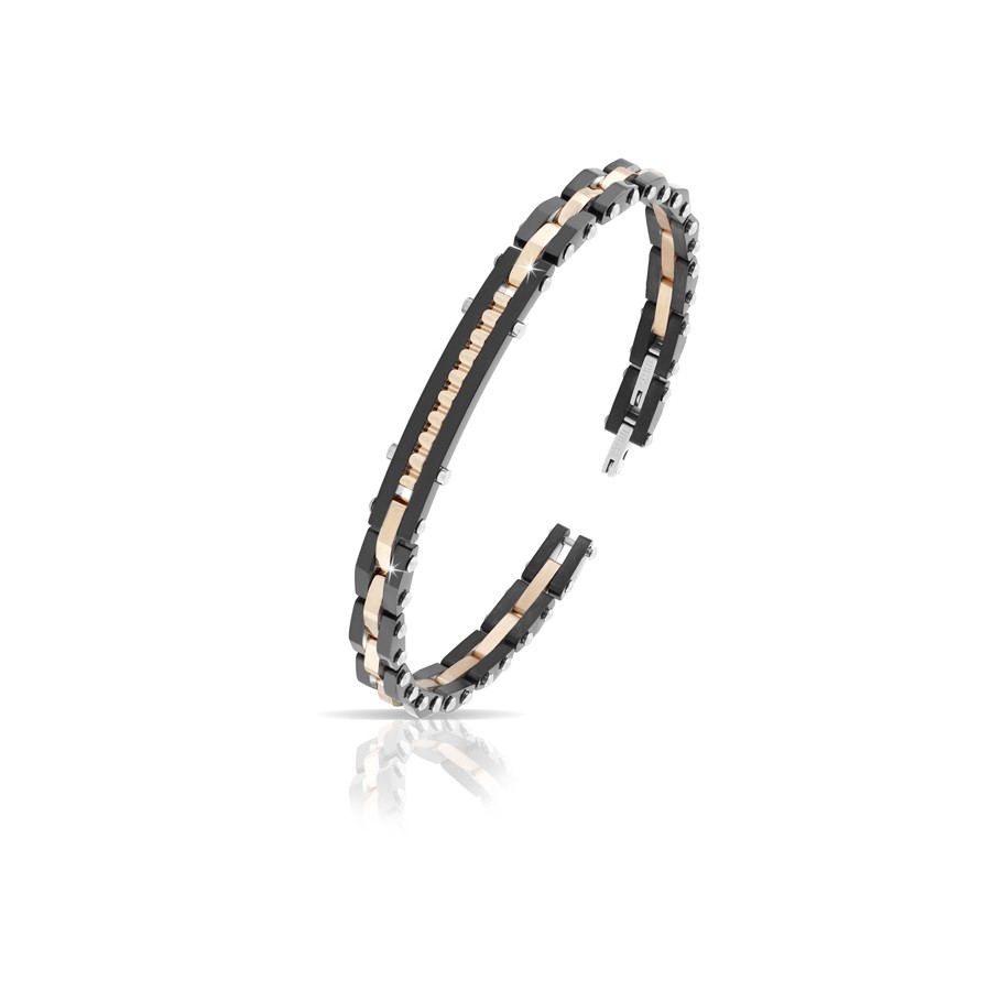 bracciale-in-acciaio-rosa-con-ip-nero