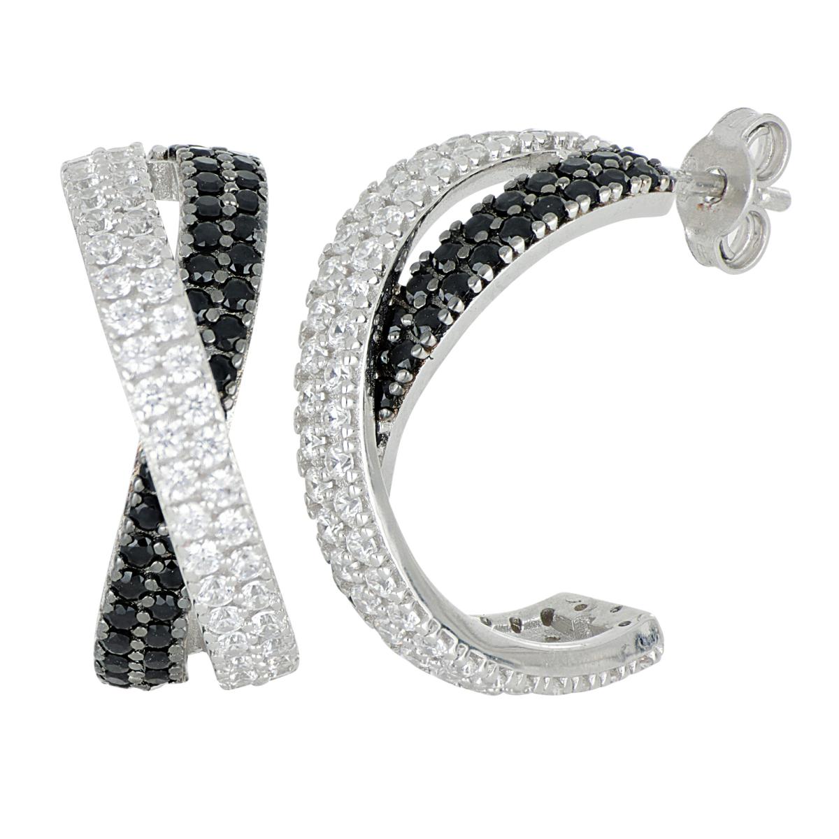 Orecchini-in-argento-925-rodiato-con-pave-di-zirconi-bianchi-e-neri-ZOR1297NE-LL